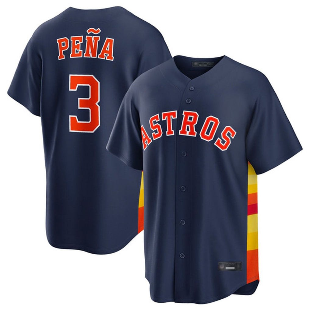 Crovyle H.Astros #3 Jeremy Pe?a Player Navy Home Game Stitched Jerseys