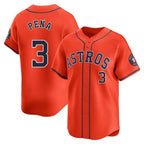 Crovyle H.Astros #3 Jeremy Pe?a Player Orange Home Limited Stitched Jerseys