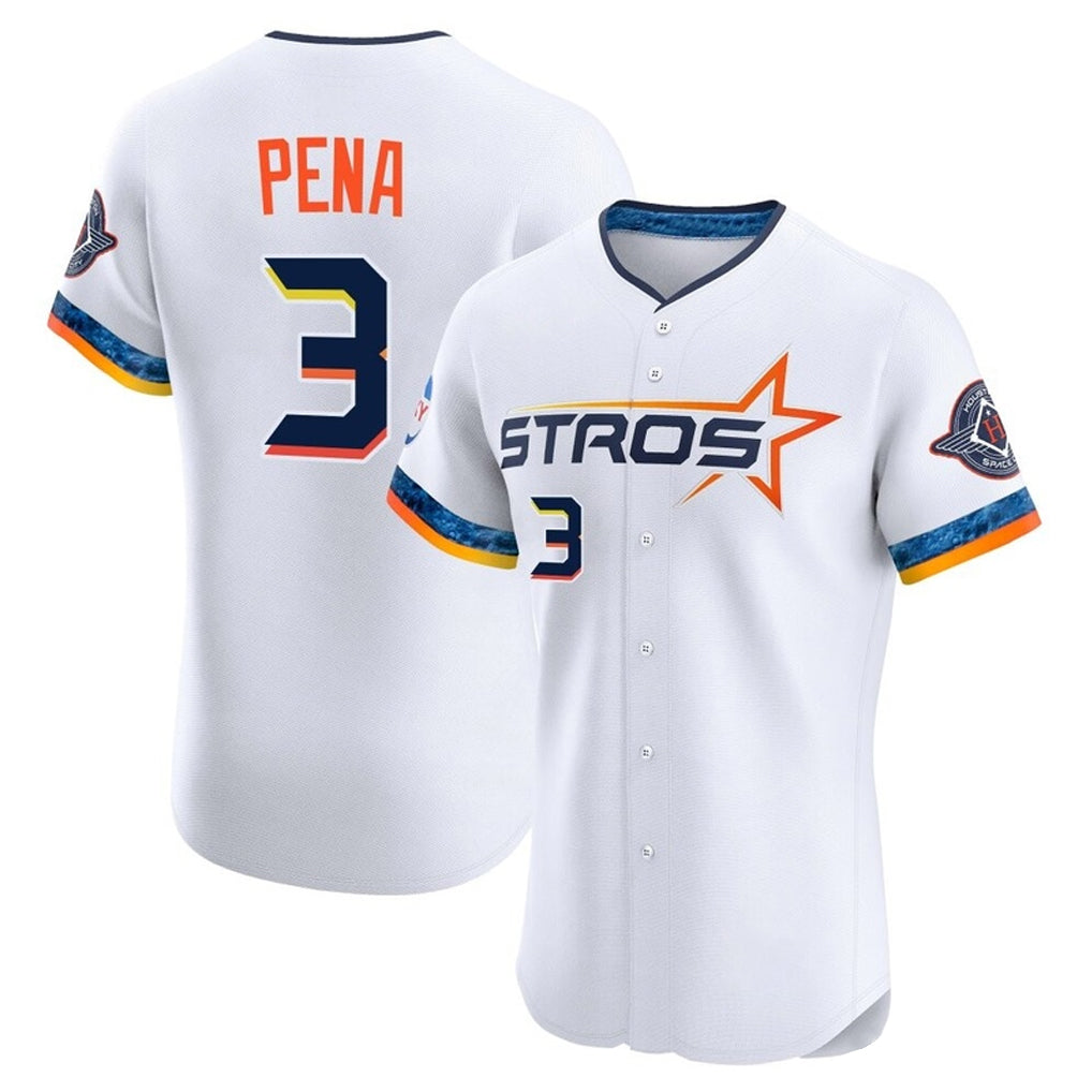 Crovyle H.Astros #3 Jeremy Pe?a Player White City Connect Limited Elite Home Stitched Jerseys