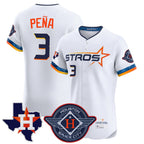 Crovyle H.Astros #3 Jeremy Pe?a Player White City Connect Texas Patch Vapor Premier Limited Elite Home Stitched Jerseys