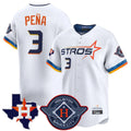 Crovyle H.Astros #3 Jeremy Pe?a Player White City Connect Texas Patch Vapor Premier Limited Home Stitched Jerseys