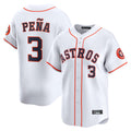 Crovyle H.Astros #3 Jeremy Pe?a Player White Home Limited Stitched Jerseys
