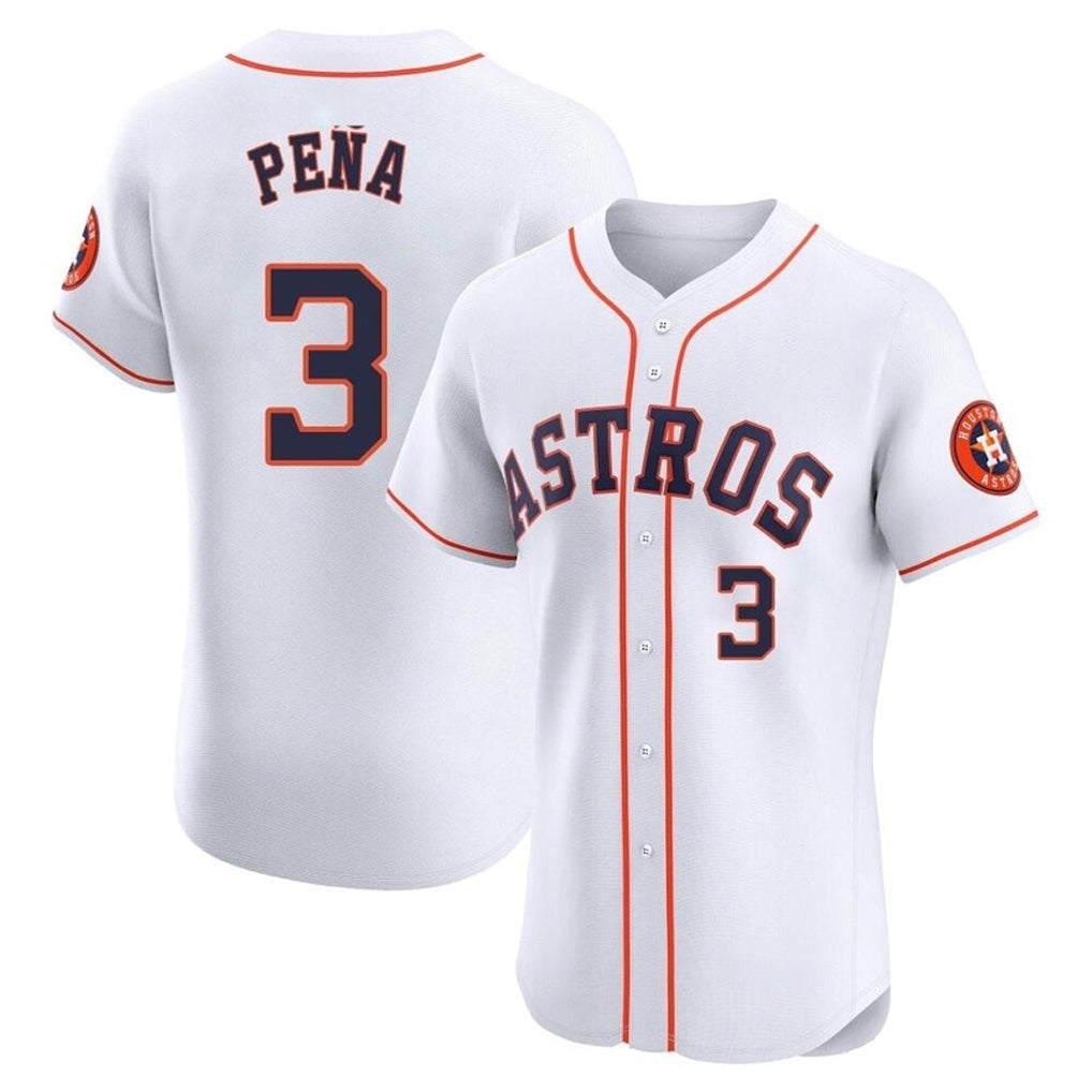 Crovyle H.Astros #3 Jeremy Pe?a Player White Limited Elite Home Stitched Jerseys