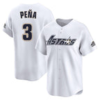 Crovyle H.Astros #3 Jeremy Pe?a Player White Throwback Cooperstown Collection Limited Stitched Jerseys