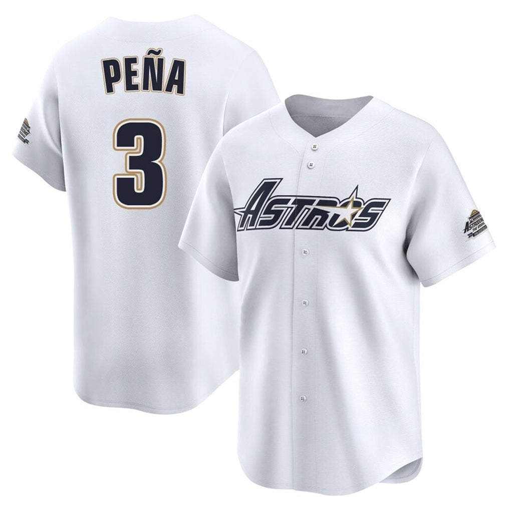 Crovyle H.Astros #3 Jeremy Pe?a Player White Throwback Cooperstown Collection Limited Stitched Jerseys