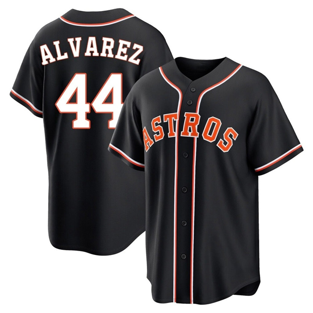 Crovyle H.Astros #44 Yordan Alvarez Player Black Fashion Out Home Game Stitched Jerseys