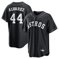 Crovyle H.Astros #44 Yordan Alvarez Player Black Home Game Stitched Jerseys