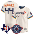 Crovyle H.Astros #44 Yordan Alvarez Player Cream City Connect Texas Patch Vapor Premier Limited Home Stitched Jerseys