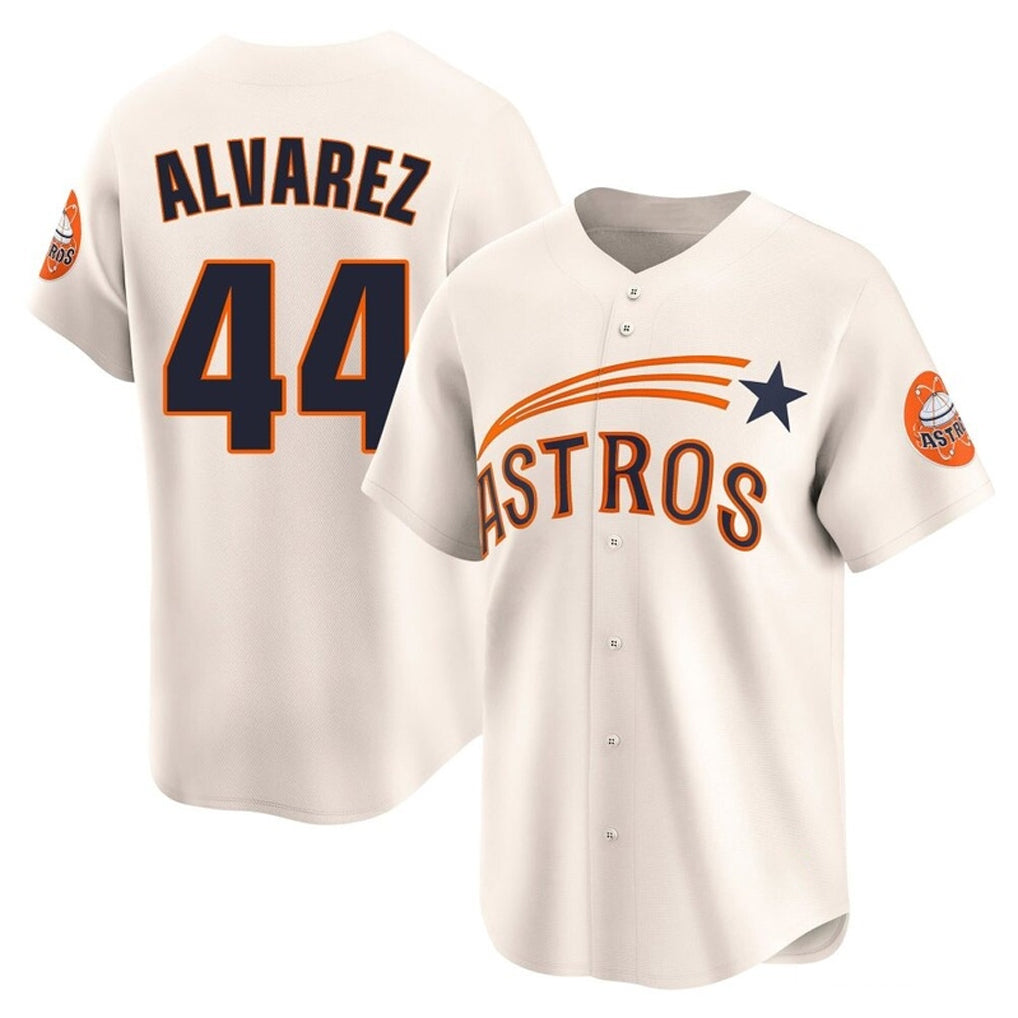 Crovyle H.Astros #44 Yordan Alvarez Player Cream Throwback Cooperstown Collection Limited Stitched Jerseys