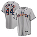 Crovyle H.Astros #44 Yordan Alvarez Player Gray Home Game Stitched Jerseys