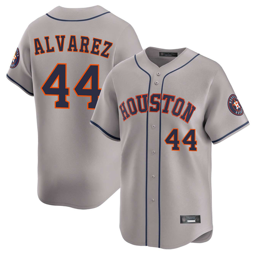 Crovyle H.Astros #44 Yordan Alvarez Player Gray Home Limited Stitched Jerseys