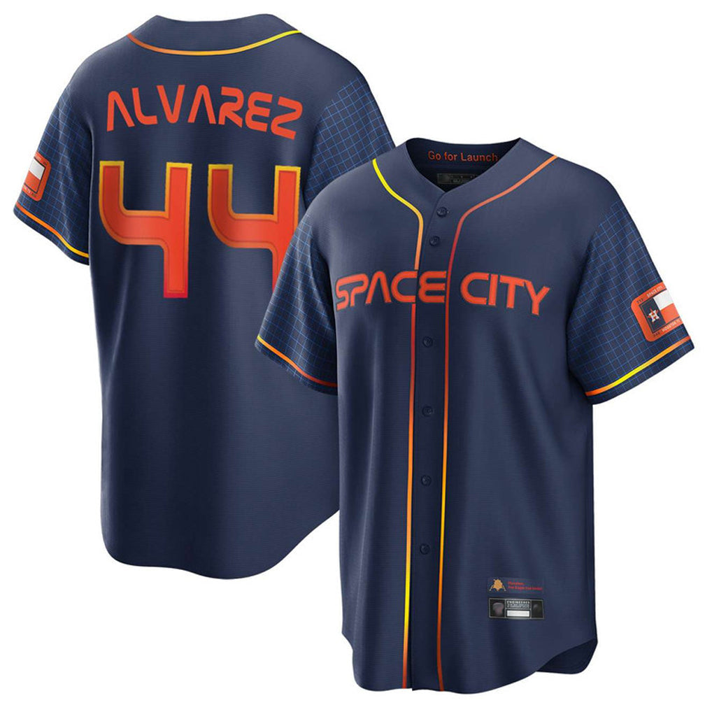 Crovyle H.Astros #44 Yordan Alvarez Player Navy City Connect Home Game Stitched Jerseys
