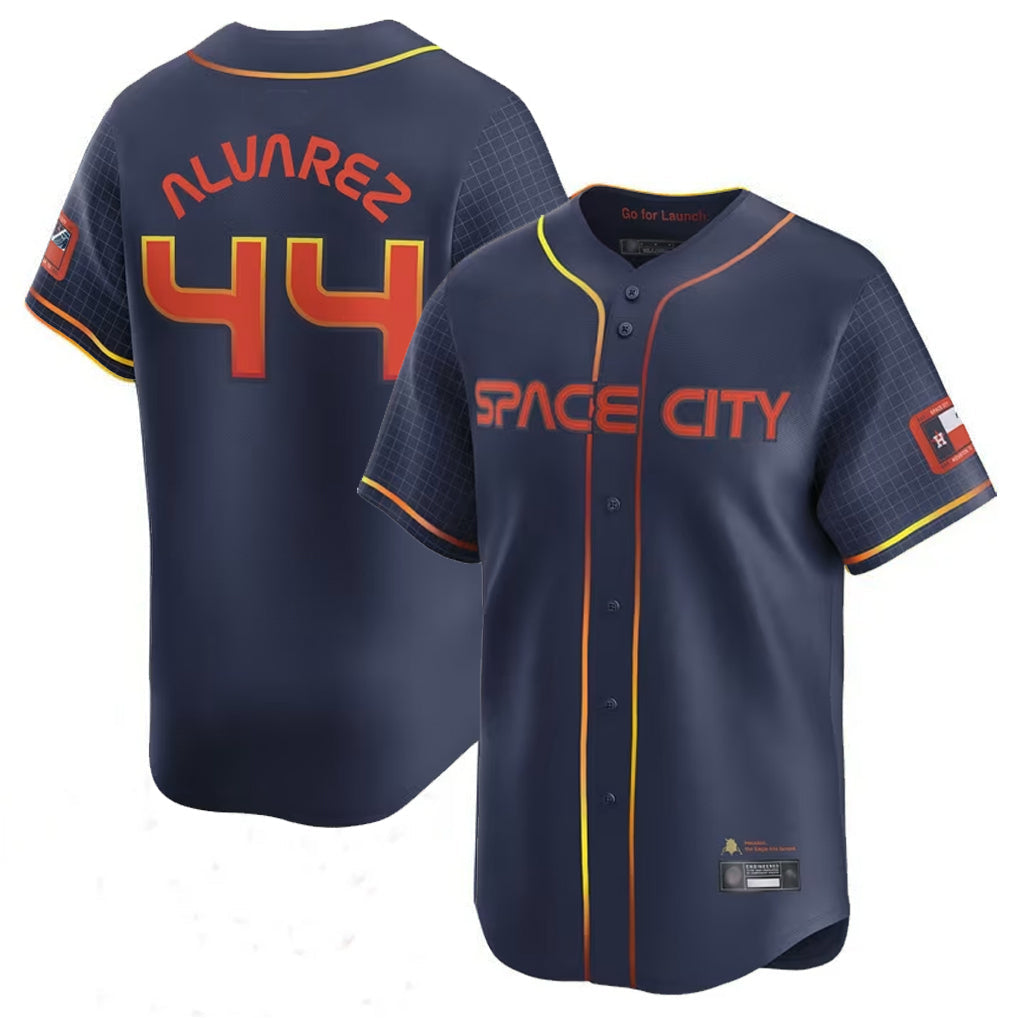 Crovyle H.Astros #44 Yordan Alvarez Player Navy City Connect Limited Home Game Stitched Jerseys