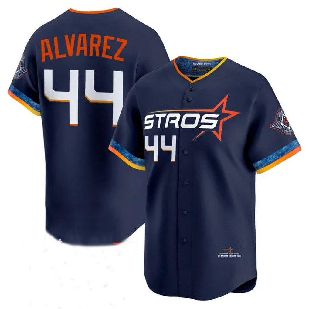 Crovyle H.Astros #44 Yordan Alvarez Player Navy City Connect Limited Home Stitched Jerseys