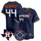 Crovyle H.Astros #44 Yordan Alvarez Player Navy City Connect Texas Patch Vapor Premier Limited Home Stitched Jerseys
