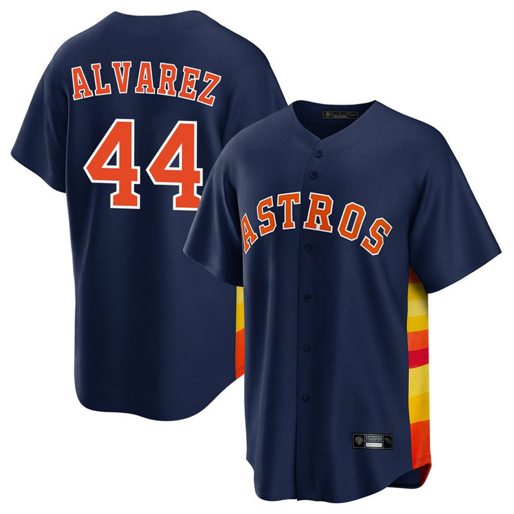 Crovyle H.Astros #44 Yordan Alvarez Player Navy Home Game Stitched Jerseys