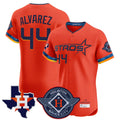 Crovyle H.Astros #44 Yordan Alvarez Player Orange City Connect Texas Patch Vapor Premier Limited Elite Home Stitched Jerseys