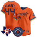 Crovyle H.Astros #44 Yordan Alvarez Player Orange City Connect Texas Patch Vapor Premier Limited Home Stitched Jerseys