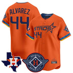 Crovyle H.Astros #44 Yordan Alvarez Player Orange City Connect Texas Patch Vapor Premier Limited Home Stitched Jerseys