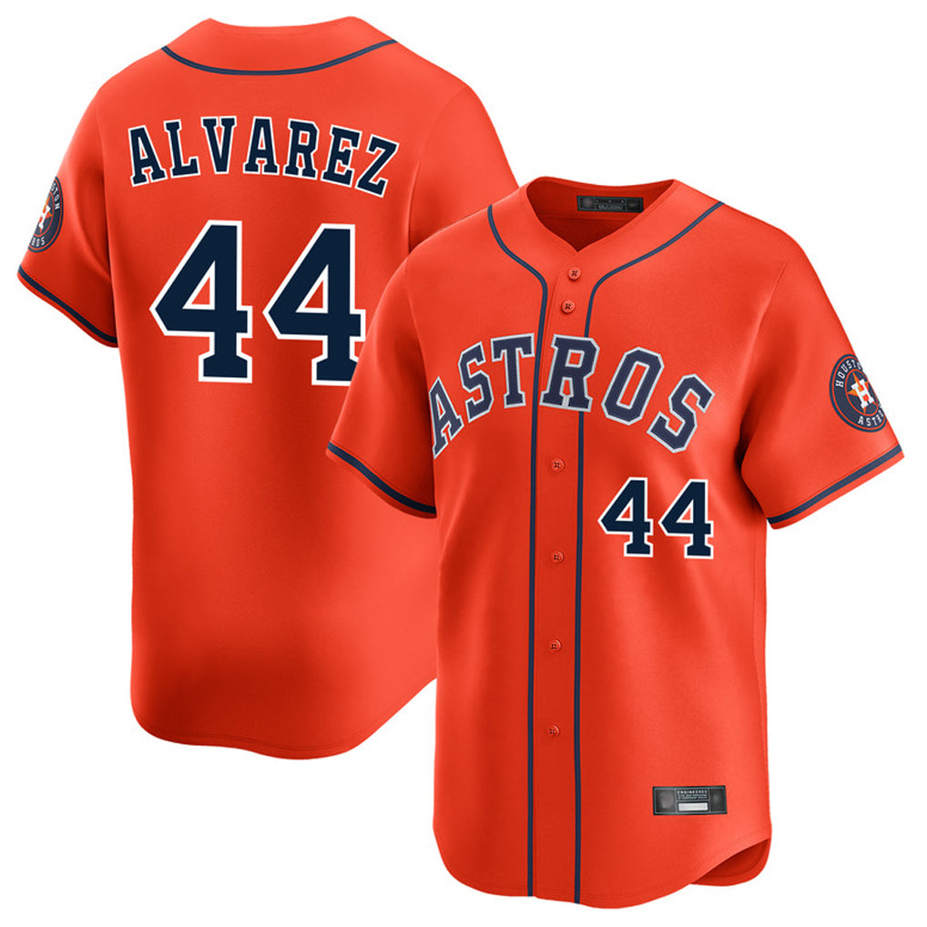 Crovyle H.Astros #44 Yordan Alvarez Player Orange Home Limited Stitched Jerseys