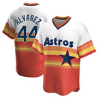 Crovyle H.Astros #44 Yordan Alvarez Player Rainbow Cooperstown Collection T-shirt Stitched Jerseys