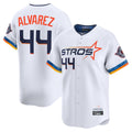 Crovyle H.Astros #44 Yordan Alvarez Player White City Connect Limited Home Stitched Jerseys