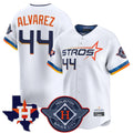 Crovyle H.Astros #44 Yordan Alvarez Player White City Connect Texas Patch Vapor Premier Limited Home Stitched Jerseys