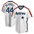 Crovyle H.Astros #44 Yordan Alvarez Player White Cooperstown Collection T-shirt Stitched Jerseys