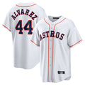 Crovyle H.Astros #44 Yordan Alvarez Player White Home Game Stitched Jerseys