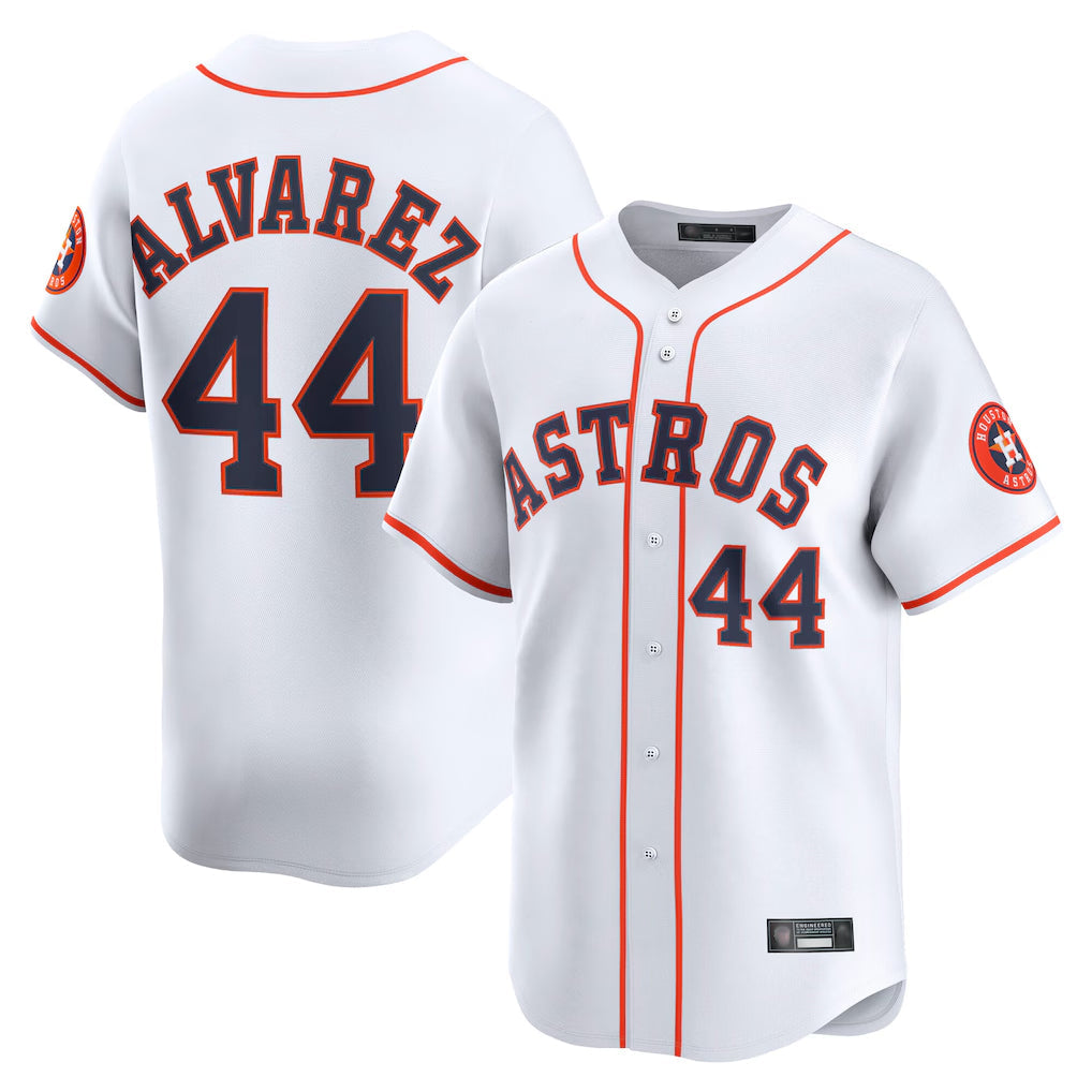 Crovyle H.Astros #44 Yordan Alvarez Player White Home Limited Stitched Jerseys