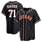 Crovyle H.Astros #71 Josh Hader Player Black Fashion Out Home Game Stitched Jerseys