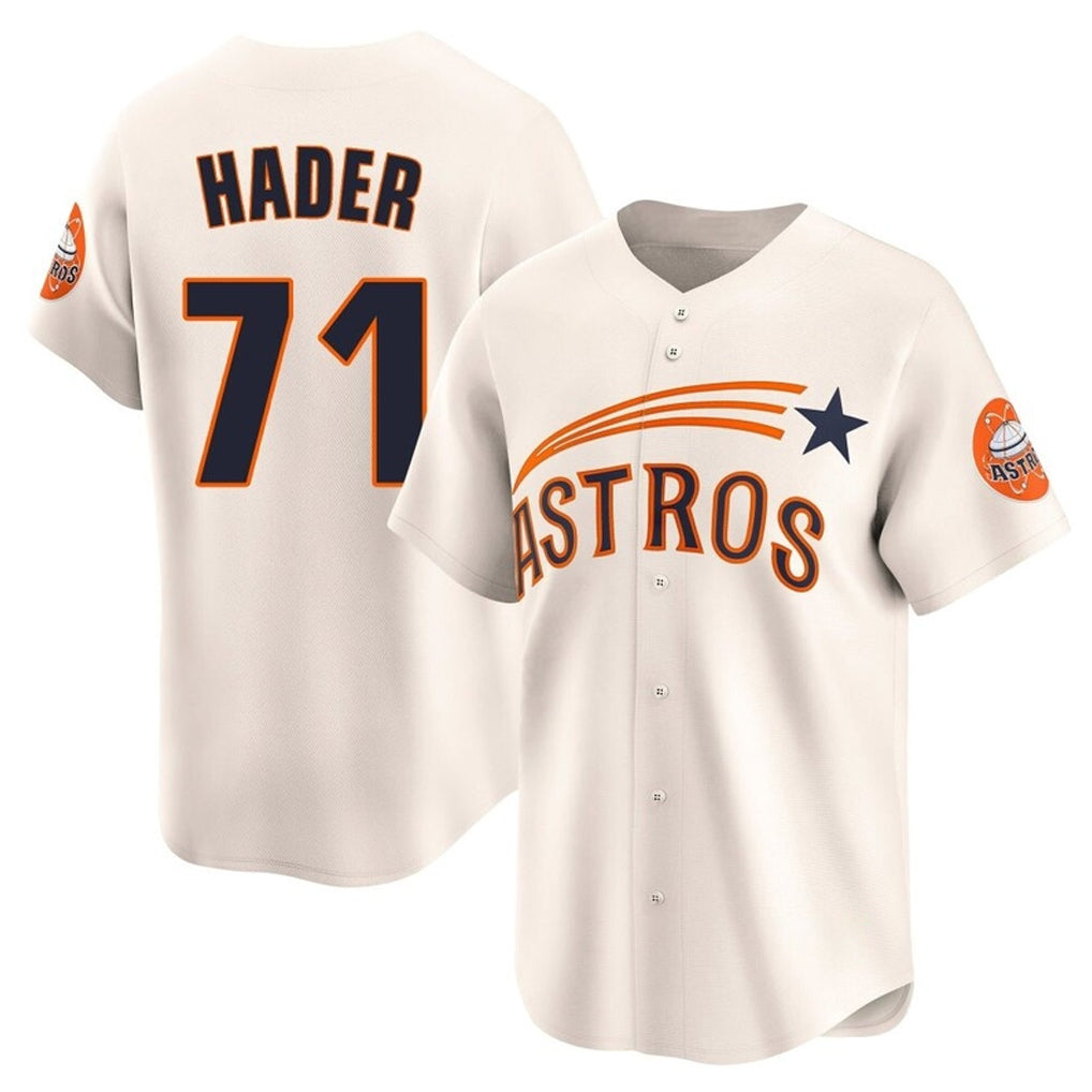 Crovyle H.Astros #71 Josh Hader Player Cream Throwback Cooperstown Collection Limited Stitched Jerseys