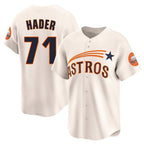 Crovyle H.Astros #71 Josh Hader Player Cream Throwback Cooperstown Collection Limited Stitched Jerseys
