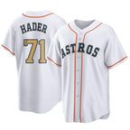 Crovyle H.Astros #71 Josh Hader Player Gold Collection Game Home Stitched Jerseys