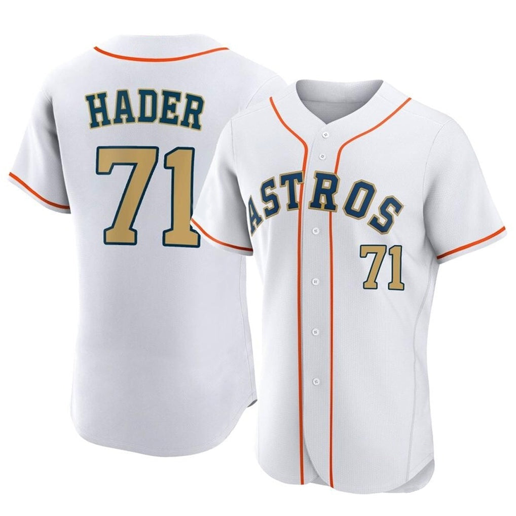 Crovyle H.Astros #71 Josh Hader Player Gold Collection Limited Elite Home Stitched Jerseys