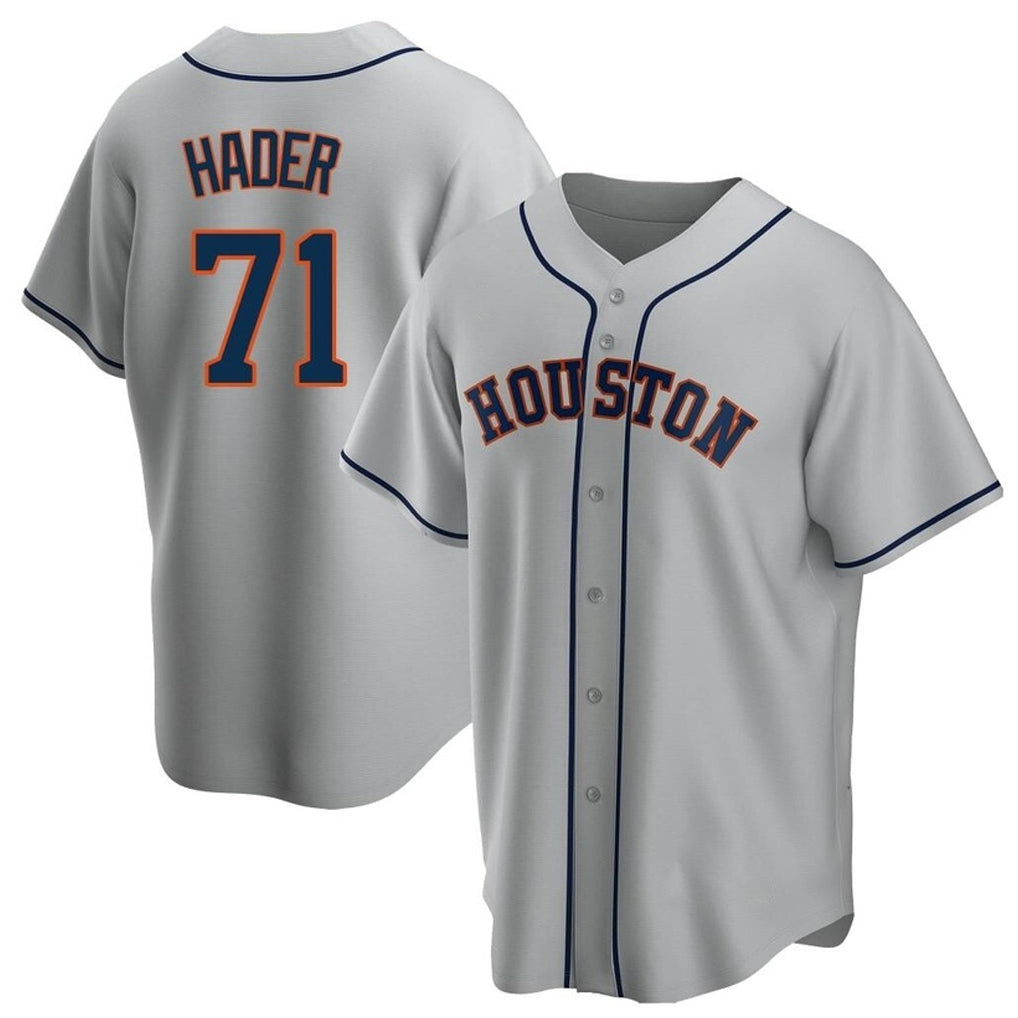 Crovyle H.Astros #71 Josh Hader Player Gray Home Game Stitched Jerseys