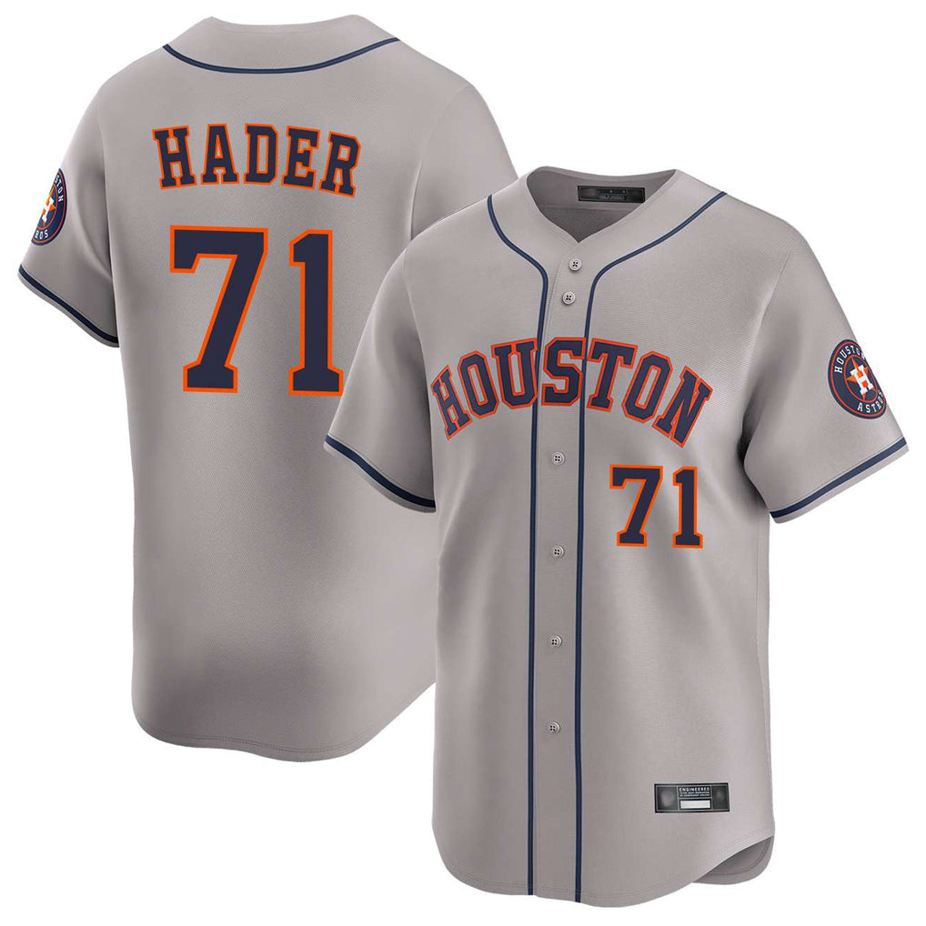 Crovyle H.Astros #71 Josh Hader Player Gray Home Limited Stitched Jerseys