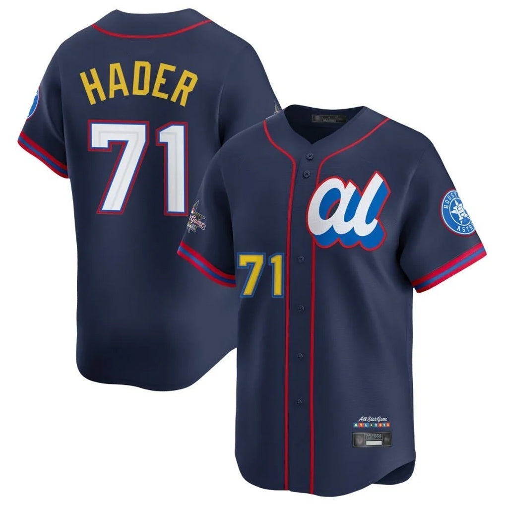 Crovyle H.Astros #71 Josh Hader Player Navy American League All-Star Game Limited Stitched Jerseys