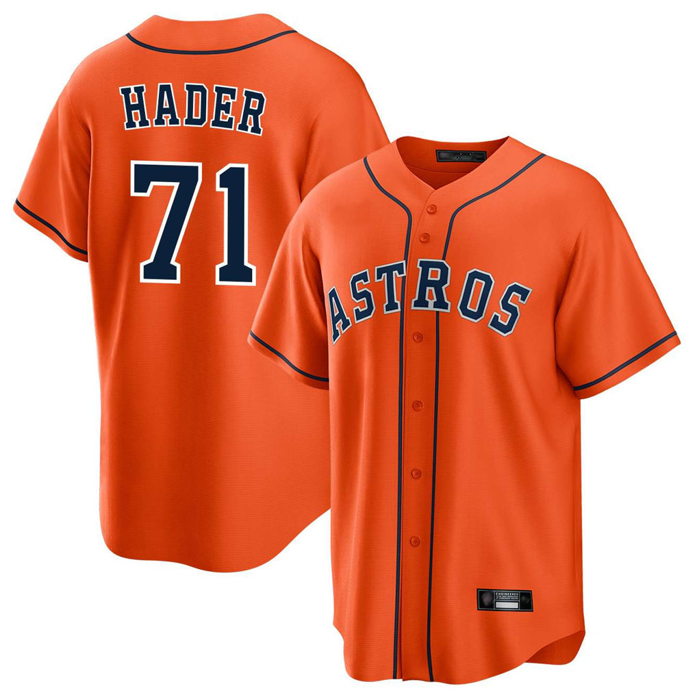 Crovyle H.Astros #71 Josh Hader Player Orange Home Game Stitched Jerseys