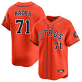 Crovyle H.Astros #71 Josh Hader Player Orange Home Limited Stitched Jerseys