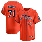Crovyle H.Astros #71 Josh Hader Player Orange Home Limited Stitched Jerseys