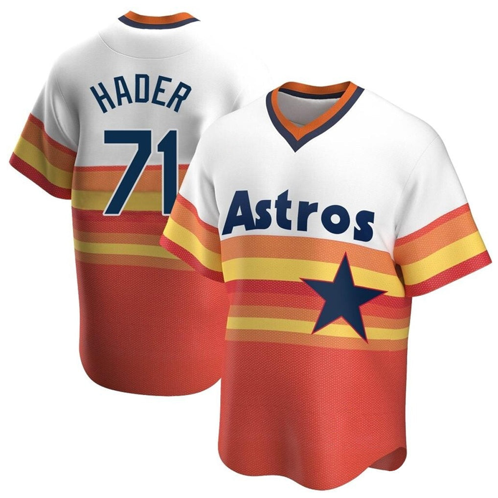 Crovyle H.Astros #71 Josh Hader Player Rainbow Cooperstown Collection T-shirt Stitched Jerseys