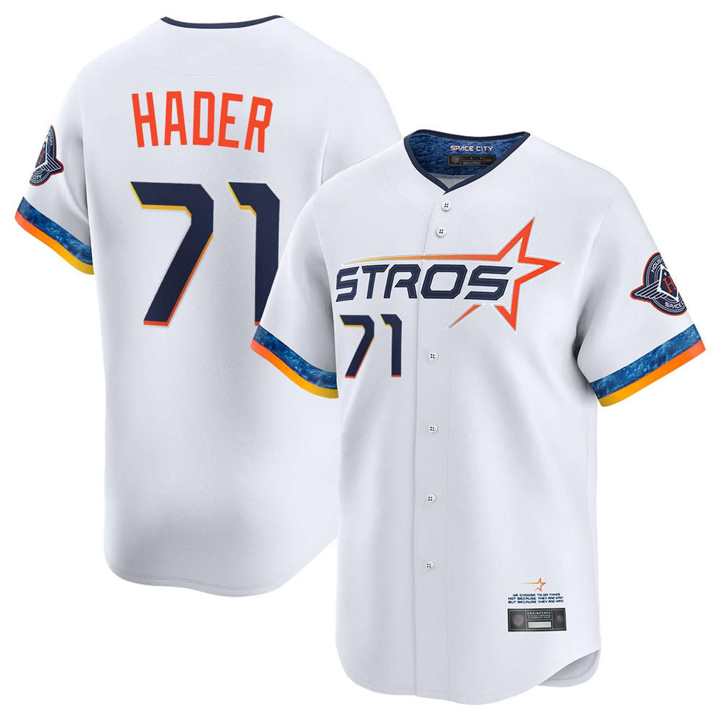 Crovyle H.Astros #71 Josh Hader Player White City Connect Limited Home Stitched Jerseys
