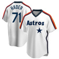 Crovyle H.Astros #71 Josh Hader Player White Cooperstown Collection T-shirt Stitched Jerseys