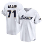 Crovyle H.Astros #71 Josh Hader Player White Throwback Cooperstown Collection Limited Stitched Jerseys