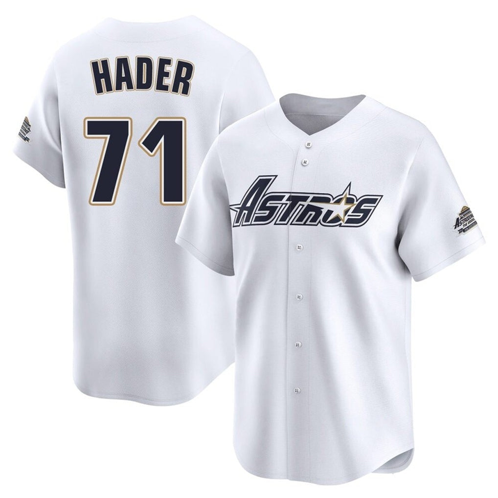 Crovyle H.Astros #71 Josh Hader Player White Throwback Cooperstown Collection Limited Stitched Jerseys