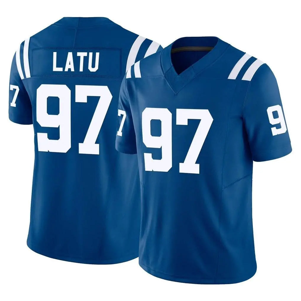 Crovyle IN.Colts #97 Laiatu Latu Player Royal Limited Vapor F.U.S.E. Home Game Stitched Jerseys