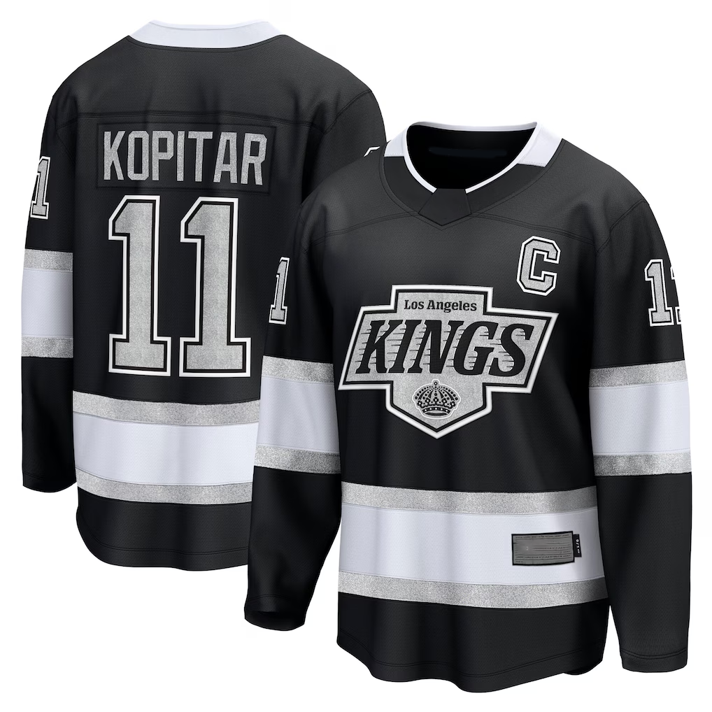 Crovyle LA.Kings #11 Anze Kopitar Black Home Premier Breakaway Player Jerseys