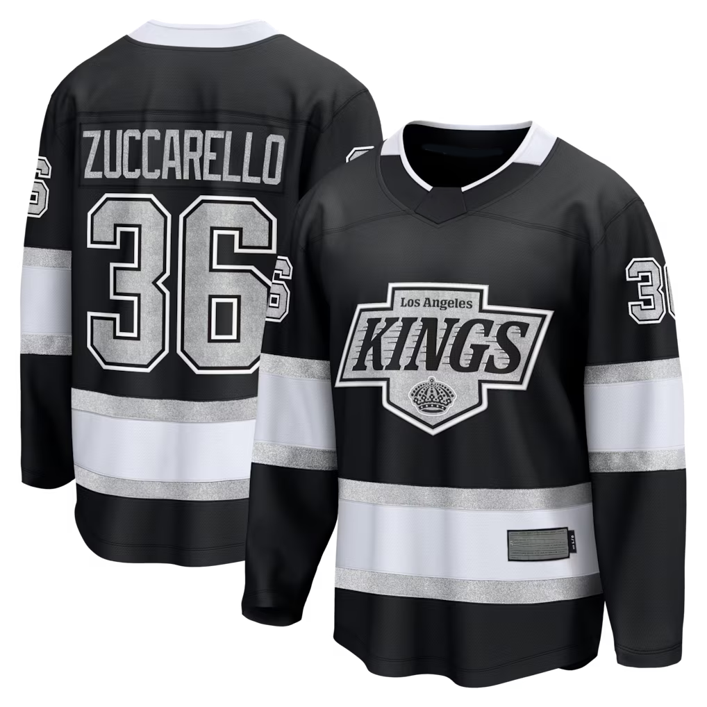 Crovyle LA.Kings #36 Mats Zuccarello Black Home Breakaway Jerseys