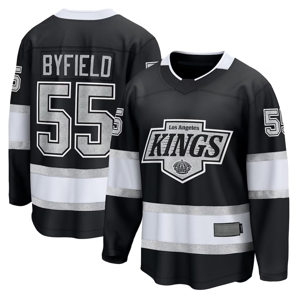Crovyle LA.Kings #55 Quinton Byfield Black Home Breakaway Jerseys